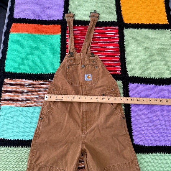 double knee Bib overall Carhartt brown size 5 kids - Picture 5 of 6